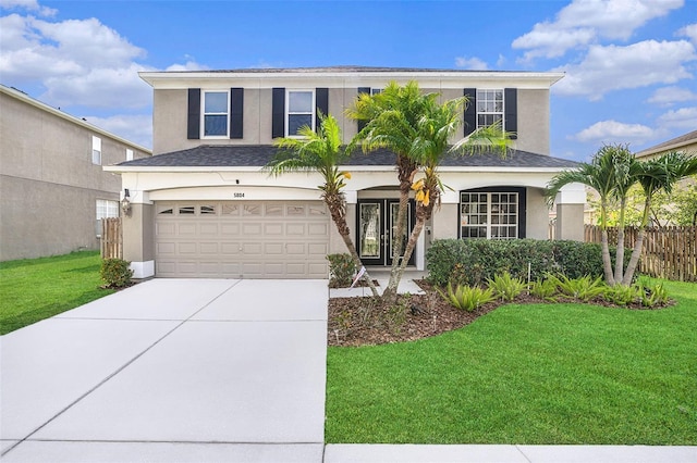 5804 Butterfield St, Riverview, FL 33578 - traditional-style house with stucco siding, a garage, and concrete driveway