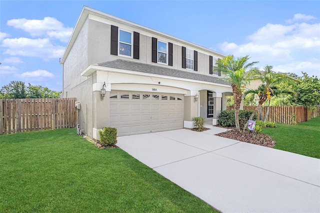 5804 Butterfield St, Riverview, FL 33578 - traditional-style house featuring stucco siding, concrete driveway, and an attached garage