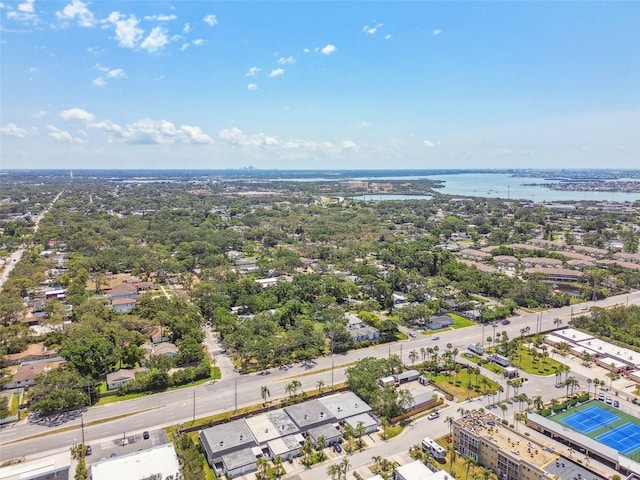 bird's eye view of a large body of water