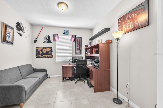 11606 Kilkenny Coral Dr, Riverview, FL 33579 - home office featuring baseboards and light tile patterned floors