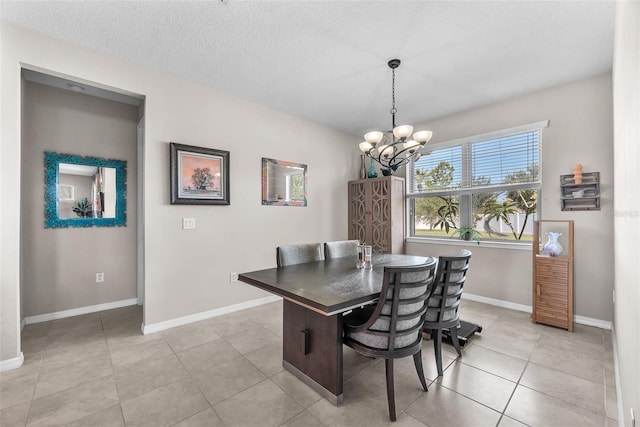 11606 Kilkenny Coral Dr, Riverview, FL 33579 - dining area featuring a chandelier, baseboards, and light tile patterned flooring