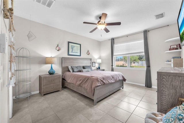 11606 Kilkenny Coral Dr, Riverview, FL 33579 - bedroom with baseboards, ceiling fan, and light tile patterned flooring