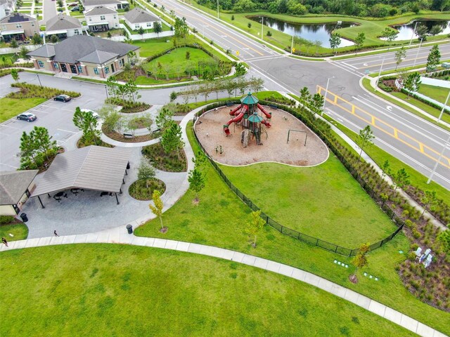 11606 Kilkenny Coral Dr, Riverview, FL 33579 - aerial perspective of suburban area with a large body of water