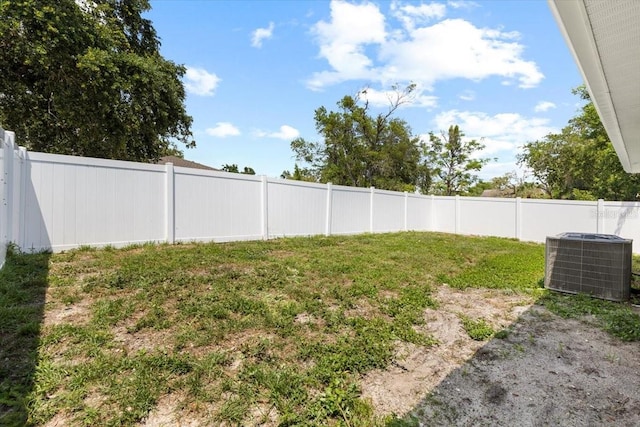 2906 E Columbus Dr, Tampa, FL 33605 - view of yard with central AC unit and a fenced backyard