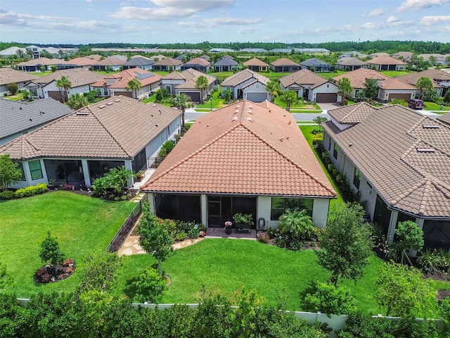 aerial view of residential area