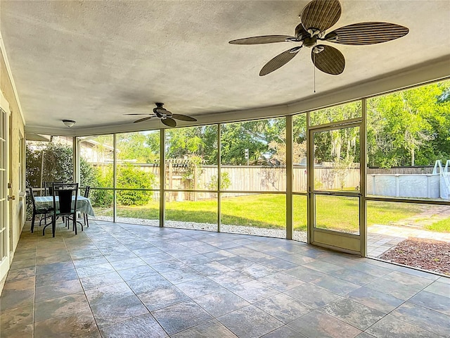 9679 W Pimpernel Ln, Crystal River, FL 34429 - sunroom with a ceiling fan
