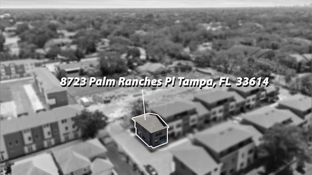 8723 Palm Ranches Pl, Tampa, FL 33614 - aerial overview of property's location with property boundaries highlighted
