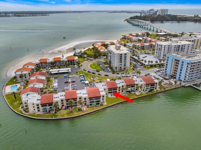 868 Bayway Blvd Unit 206, Clearwater Beach, FL 33767 - view of urban area featuring a nearby body of water and apartment complex / building