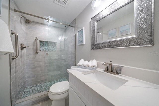 868 Bayway Blvd Unit 206, Clearwater Beach, FL 33767 - full bath featuring toilet, a shower stall, and vanity