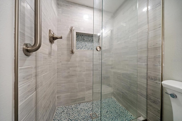 868 Bayway Blvd Unit 206, Clearwater Beach, FL 33767 - full bathroom featuring toilet and a shower stall