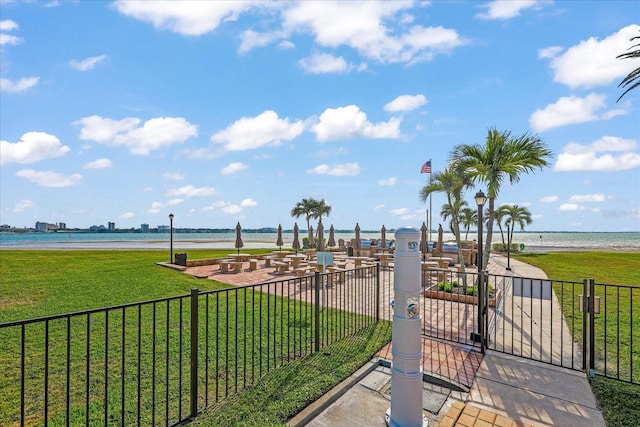 868 Bayway Blvd Unit 206, Clearwater Beach, FL 33767 - view of patio / terrace featuring a water view