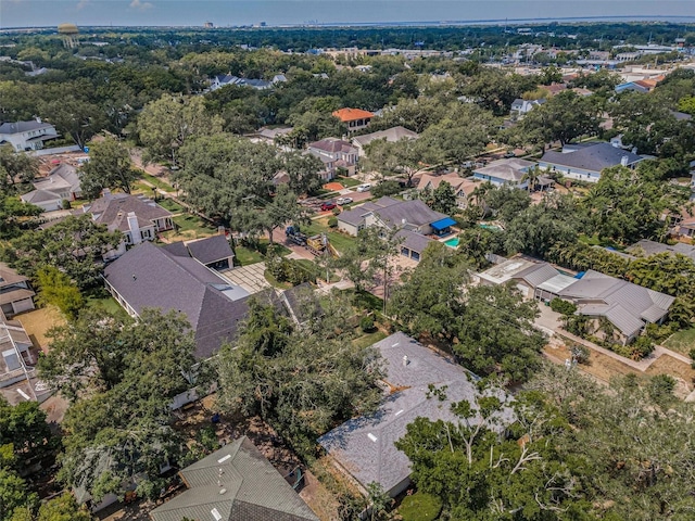 aerial view of residential area