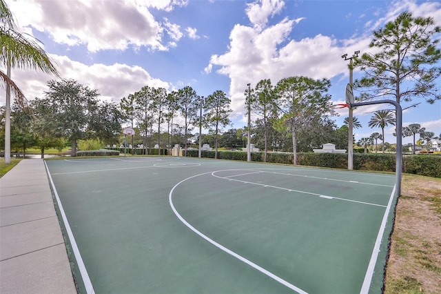 view of basketball court featuring community basketball court
