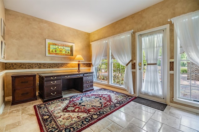 2769 St Andrews Blvd, Tarpon Springs, FL 34688 - office space featuring stone tile floors and healthy amount of natural light
