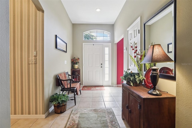 13813 Sigler St, Riverview, FL 33579 - entryway featuring baseboards and light tile patterned floors