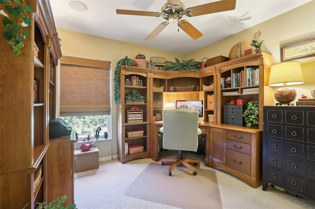 13813 Sigler St, Riverview, FL 33579 - office space with a ceiling fan and light carpet