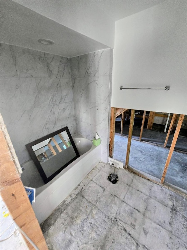 full bathroom featuring a bath