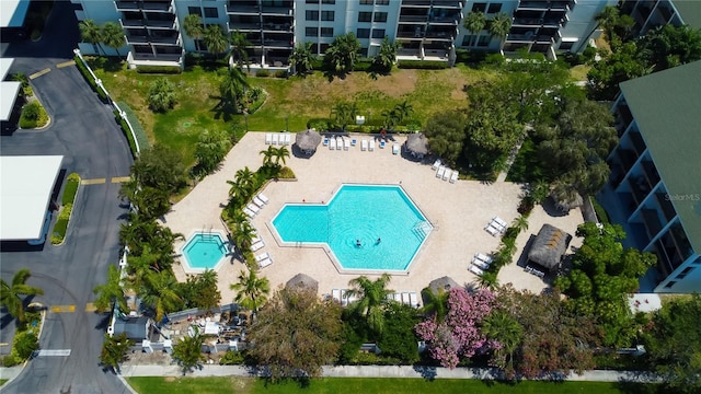 400 Island Way Unit 1709, Clearwater Beach, FL 33767 - aerial view of a pool
