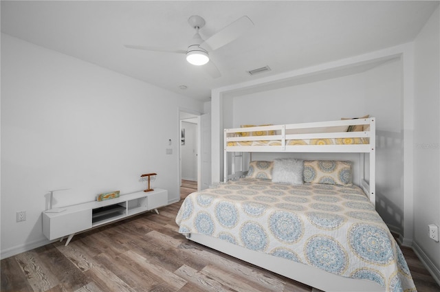 5193 Boyle Ter, Port Charlotte, FL 33981 - bedroom with wood finished floors and ceiling fan
