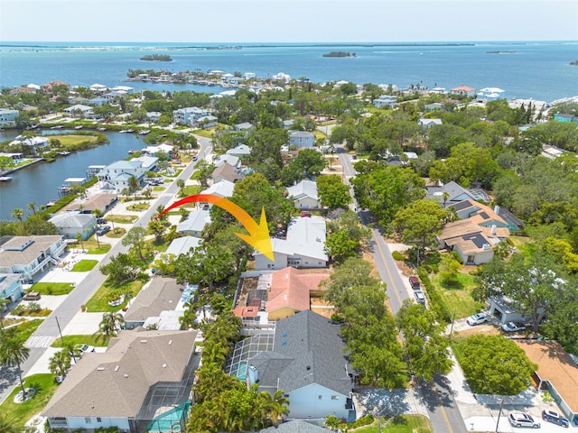 315 Ridge Rd, Palm Harbor, FL 34683 - aerial perspective of suburban area with a large body of water