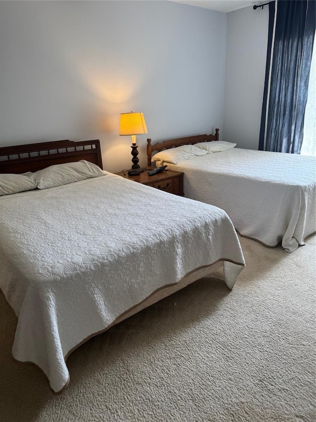 bedroom featuring carpet