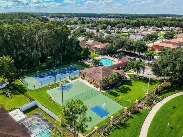 27012 Sea Breeze Way, Wesley Chapel, FL 33544 - drone / aerial view of a pool