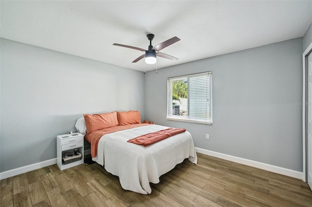 6010 Bayou Grande Blvd NE, Saint Petersburg, FL 33703 - bedroom featuring wood finished floors and ceiling fan