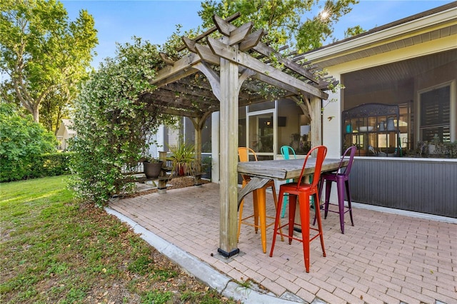 5296 Slater Rd, Spring Hill, FL 34608 - view of patio / terrace with a pergola and outdoor dining space
