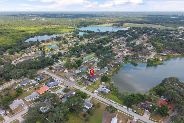916 Shangri La Dr, Seffner, FL 33584 - aerial view of property's location with a large body of water and nearby suburban area