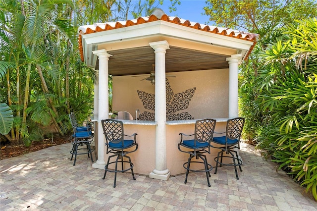 136 W Davis Blvd, Tampa, FL 33606 - view of patio / terrace featuring a ceiling fan