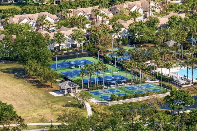 aerial view of residential area