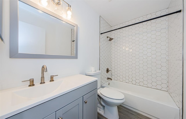 7763 Jenner Ave, New Port Richey, FL 34655 - bathroom with toilet, washtub / shower combination, and vanity