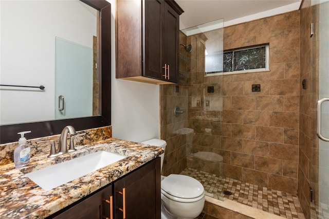 2008 Berry Lake Dr, Brandon, FL 33510 - bathroom with a stall shower, vanity, and toilet