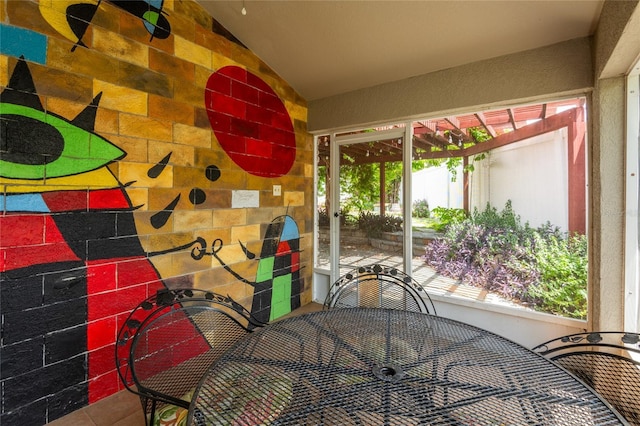 2008 Berry Lake Dr, Brandon, FL 33510 - exterior space with lofted ceiling and plenty of natural light