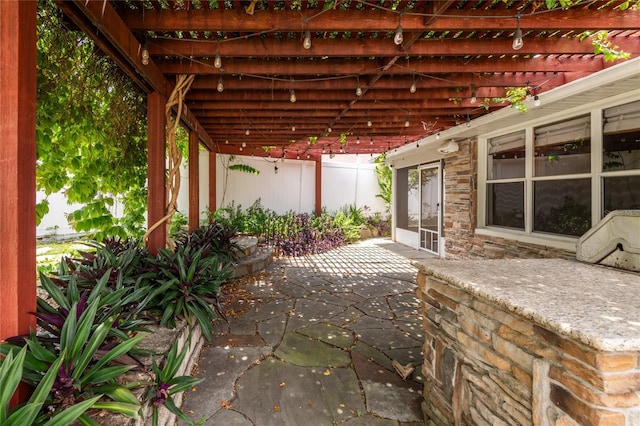 2008 Berry Lake Dr, Brandon, FL 33510 - view of patio with a pergola and fence