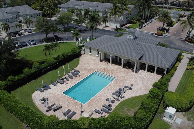 1330 Mariposa Cir Unit 104, Naples, FL 34105 - aerial view of residential area with a pool area