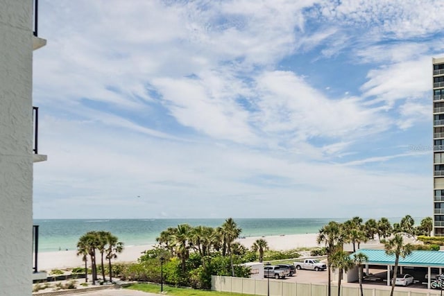 water view featuring local beach
