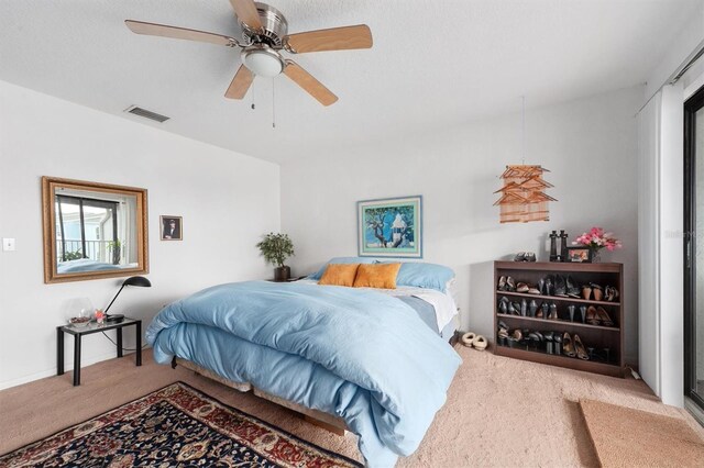 745 Pinellas Bayway S Unit 206, Saint Petersburg, FL 33715 - carpeted bedroom featuring ceiling fan