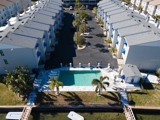 745 Pinellas Bayway S Unit 206, Saint Petersburg, FL 33715 - aerial view of residential area with a pool
