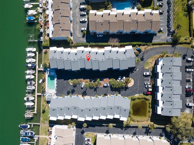 745 Pinellas Bayway S Unit 206, Saint Petersburg, FL 33715 - aerial view of property and surrounding area with a nearby body of water