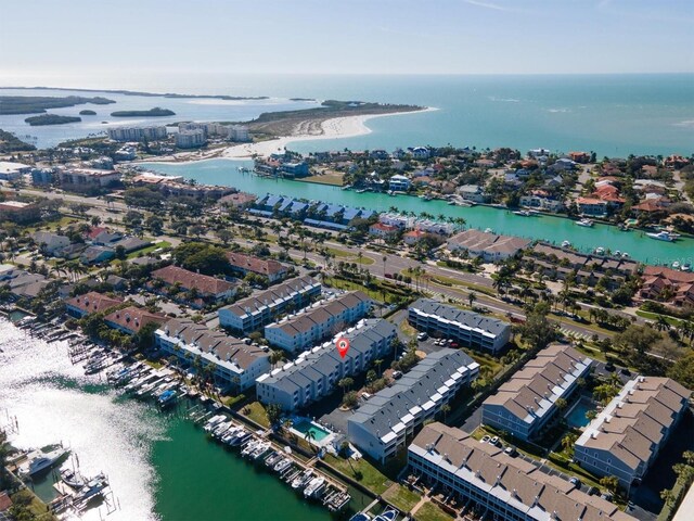 745 Pinellas Bayway S Unit 206, Saint Petersburg, FL 33715 - aerial view of property and surrounding area with a nearby body of water
