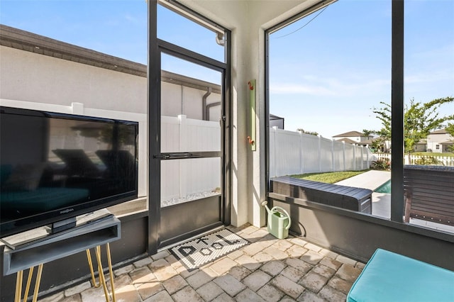 view of sunroom / solarium
