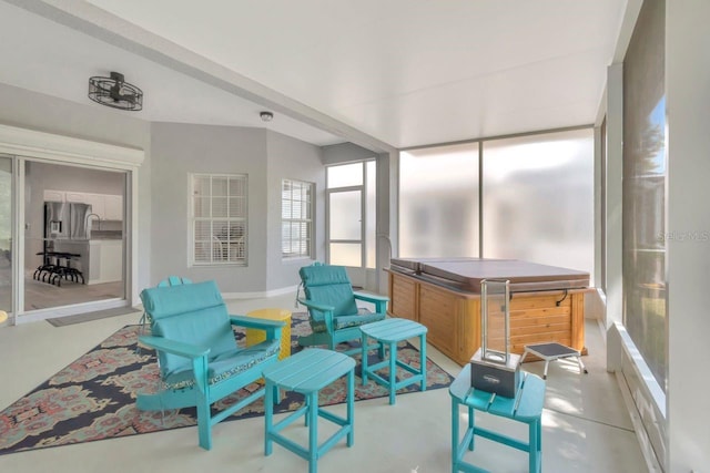 2823 Banyan Hill Ln, Land O Lakes, FL 34639 - sunroom with a hot tub