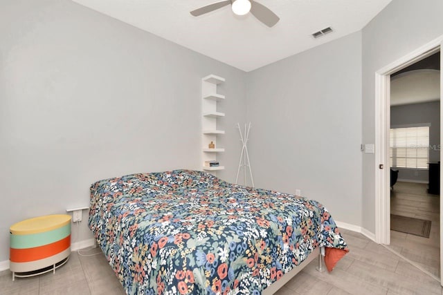 2823 Banyan Hill Ln, Land O Lakes, FL 34639 - tiled bedroom featuring baseboards and a ceiling fan