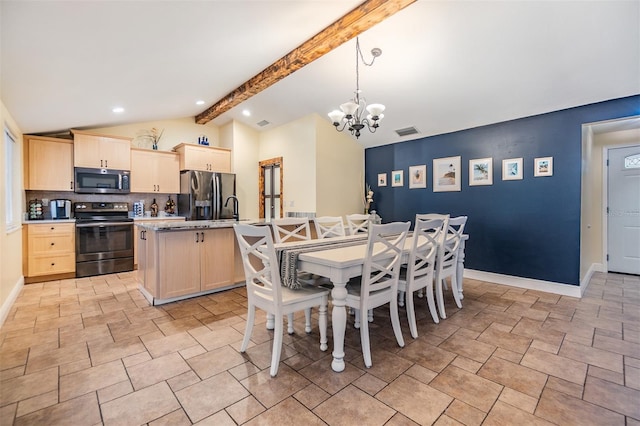 1041 Forest Grove Blvd, Palm Harbor, FL 34683 - dining area with a chandelier and baseboards