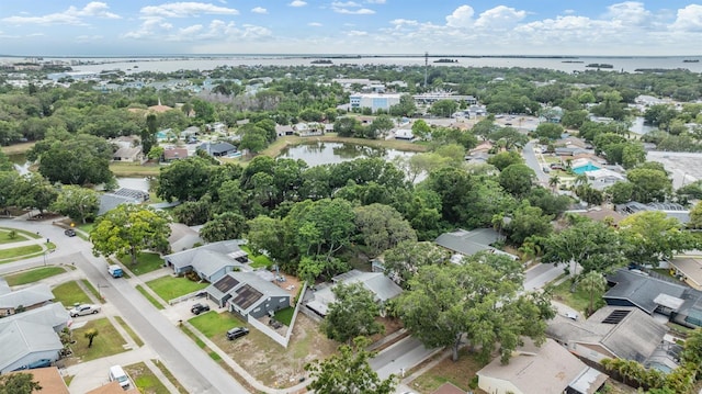 1041 Forest Grove Blvd, Palm Harbor, FL 34683 - aerial perspective of suburban area with a large body of water
