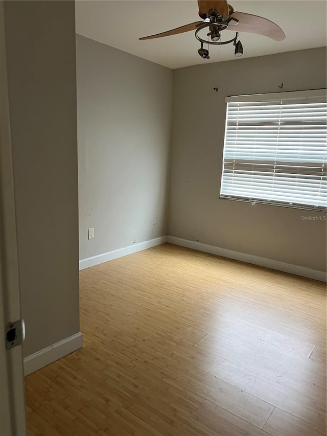 7210 N Manhattan Ave Unit 1311, Tampa, FL 33614 - unfurnished room with ceiling fan, light wood-type flooring, and baseboards
