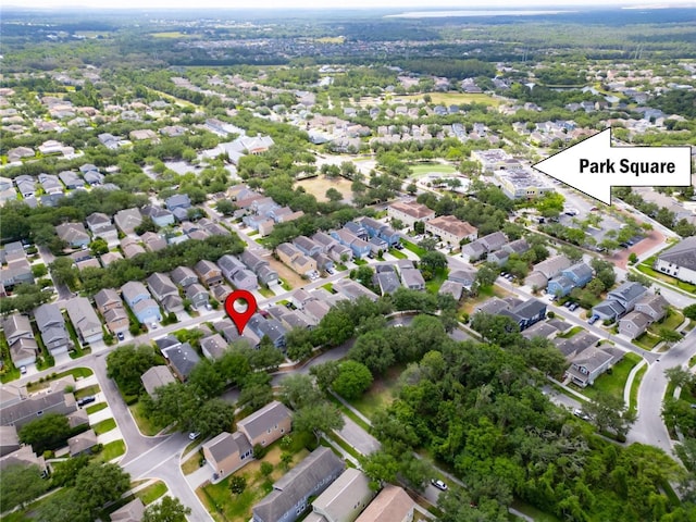 5914 Goldenbark Pl, Lithia, FL 33547 - aerial overview of property's location with nearby suburban area