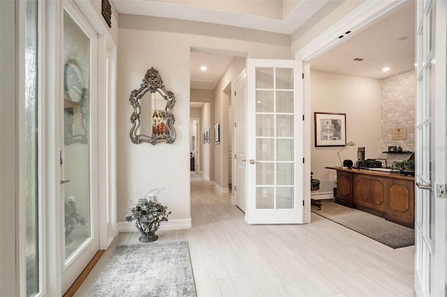 4329 Barletta Ct, Wesley Chapel, FL 33543 - foyer entrance featuring french doors and baseboards
