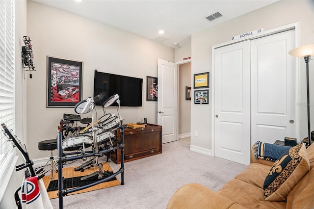 4329 Barletta Ct, Wesley Chapel, FL 33543 - office area featuring carpet flooring, baseboards, and recessed lighting